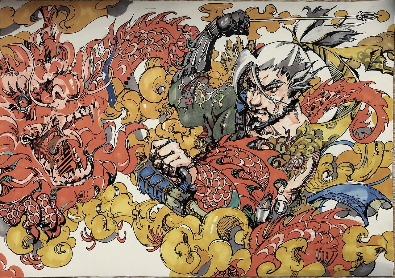 马克笔纸上速涂练习