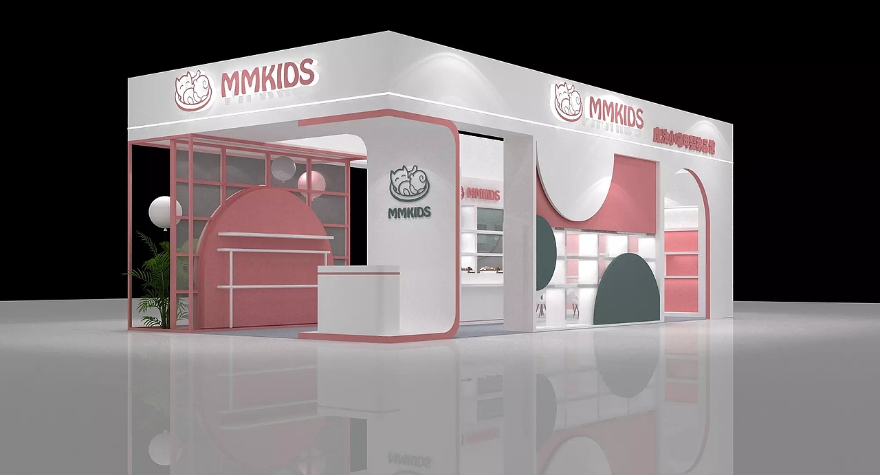 展位效果图设计芙蓉香颂房地产展位展会效果图设计乐器古筝美陈效果图