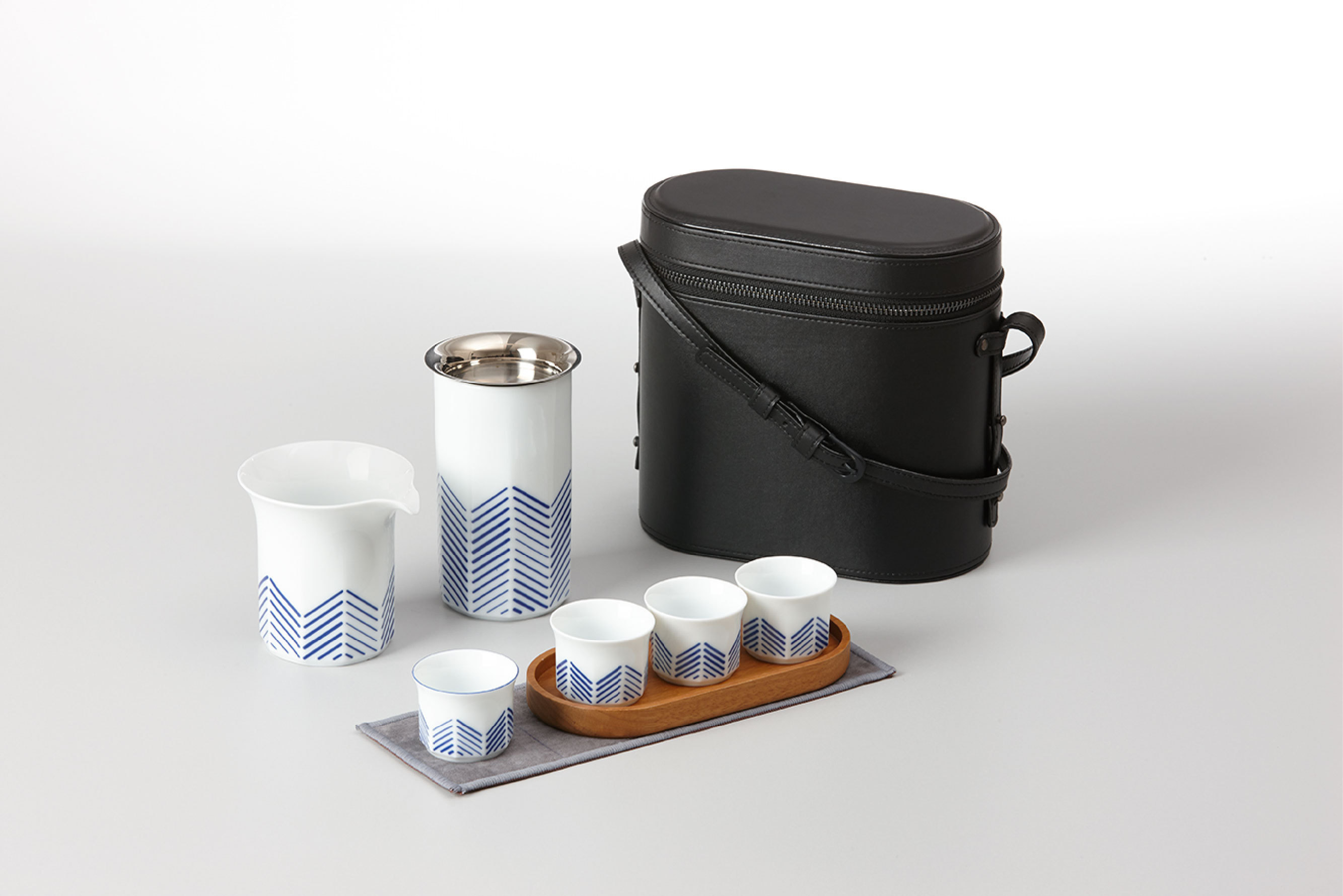 哲品 山海行· 雨拓|羽白 旅行茶具套装