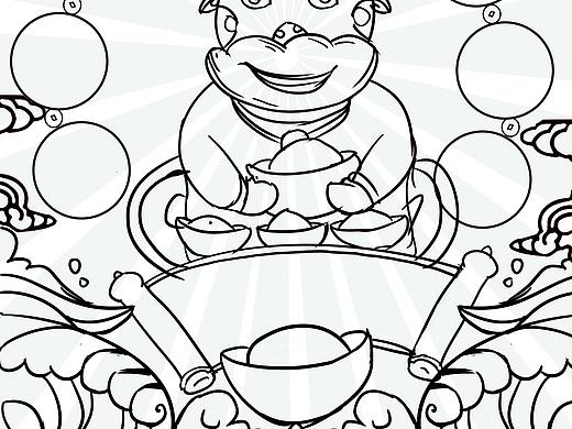 国潮插画（牛）