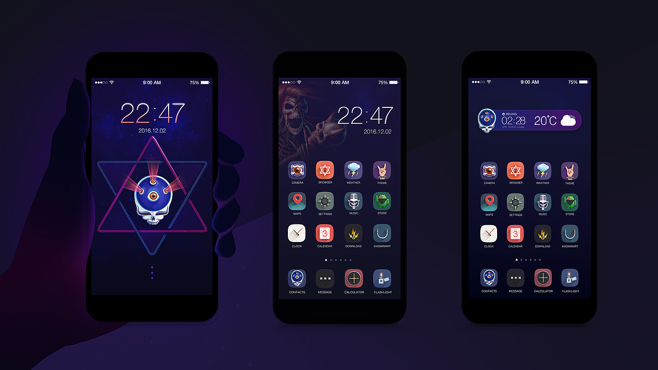 摇滚主题图标（2016）（图ZNzc4MzUxODg=） - 主题/皮肤 - 站酷设计师乡间骑士原创素材 - 站酷ZCOOL