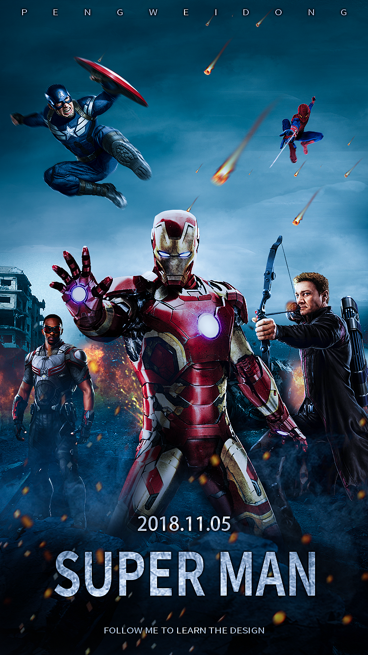 漫威众英雄|平面|海报|沧海梦蝶_临摹作品-站酷zcool