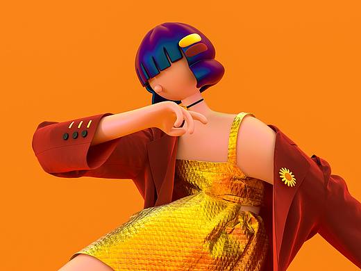 C4D_日常的女孩