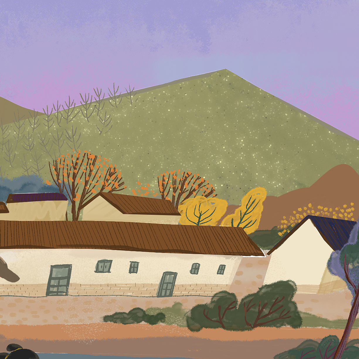 单车 家乡 爷爷和我（图ZMjU5NDcwODIw） - 艺术插画 - 站酷设计师DALIZ达丽子原创素材 - 站酷ZCOOL