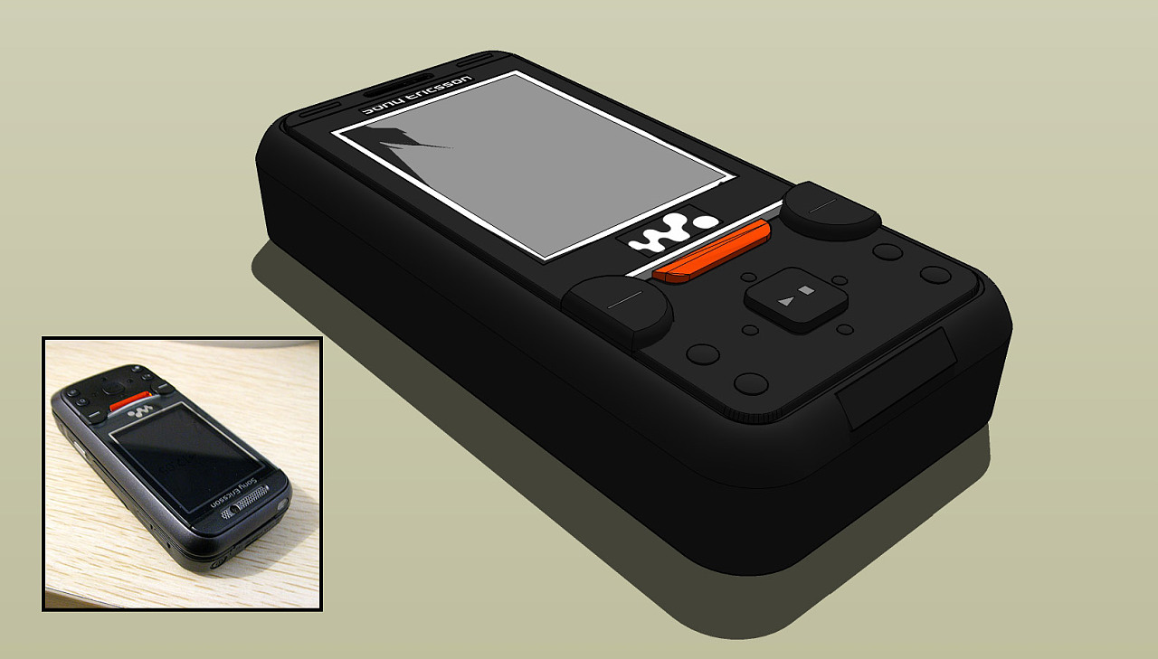 做着玩 粗糙的索爱w850模型