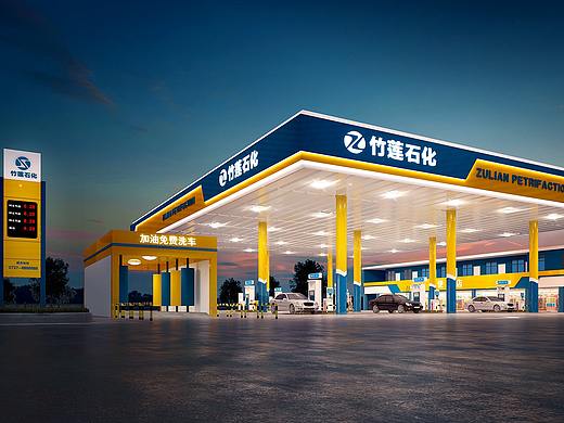加油站效果图