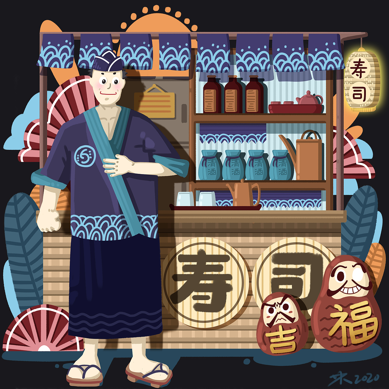 系列插画——我是小店长（图ZMjIxOTAzOTQw） - 商业插画 - 站酷设计师l西瓜瓜l原创素材 - 站酷ZCOOL