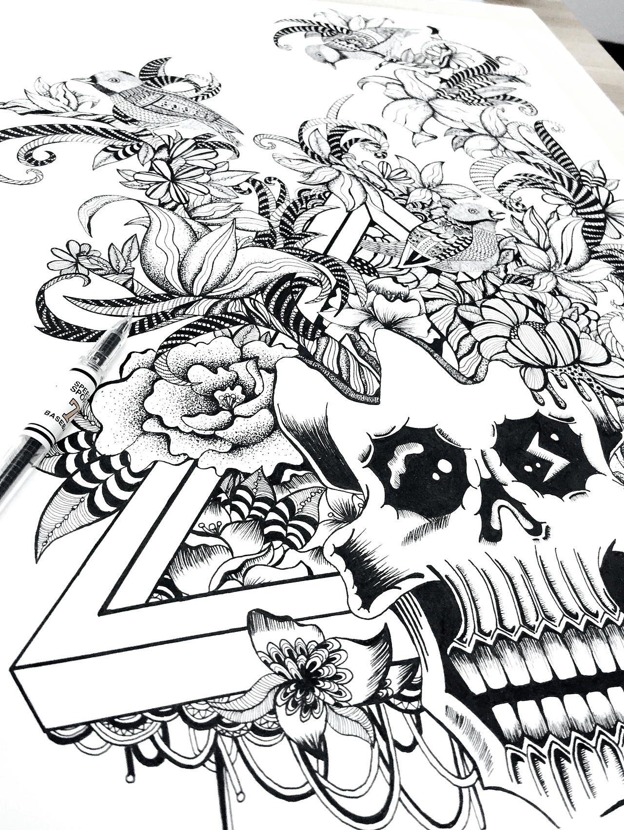 黑白装饰画（图ZMzk3OTg0MjA=） - 创作习作 - 站酷设计师叶紫清清原创素材 - 站酷ZCOOL