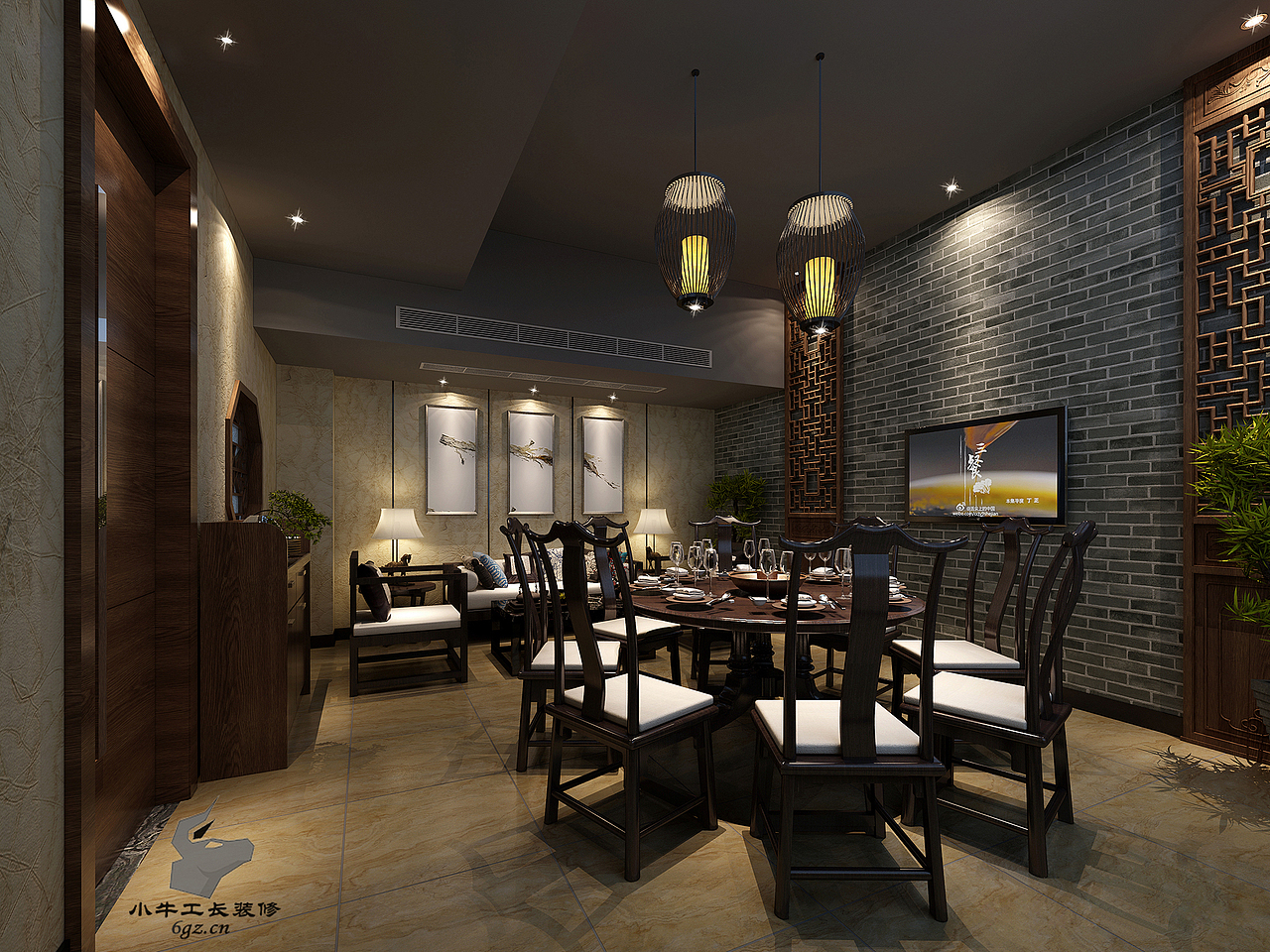 北京中式餐厅装修效果图