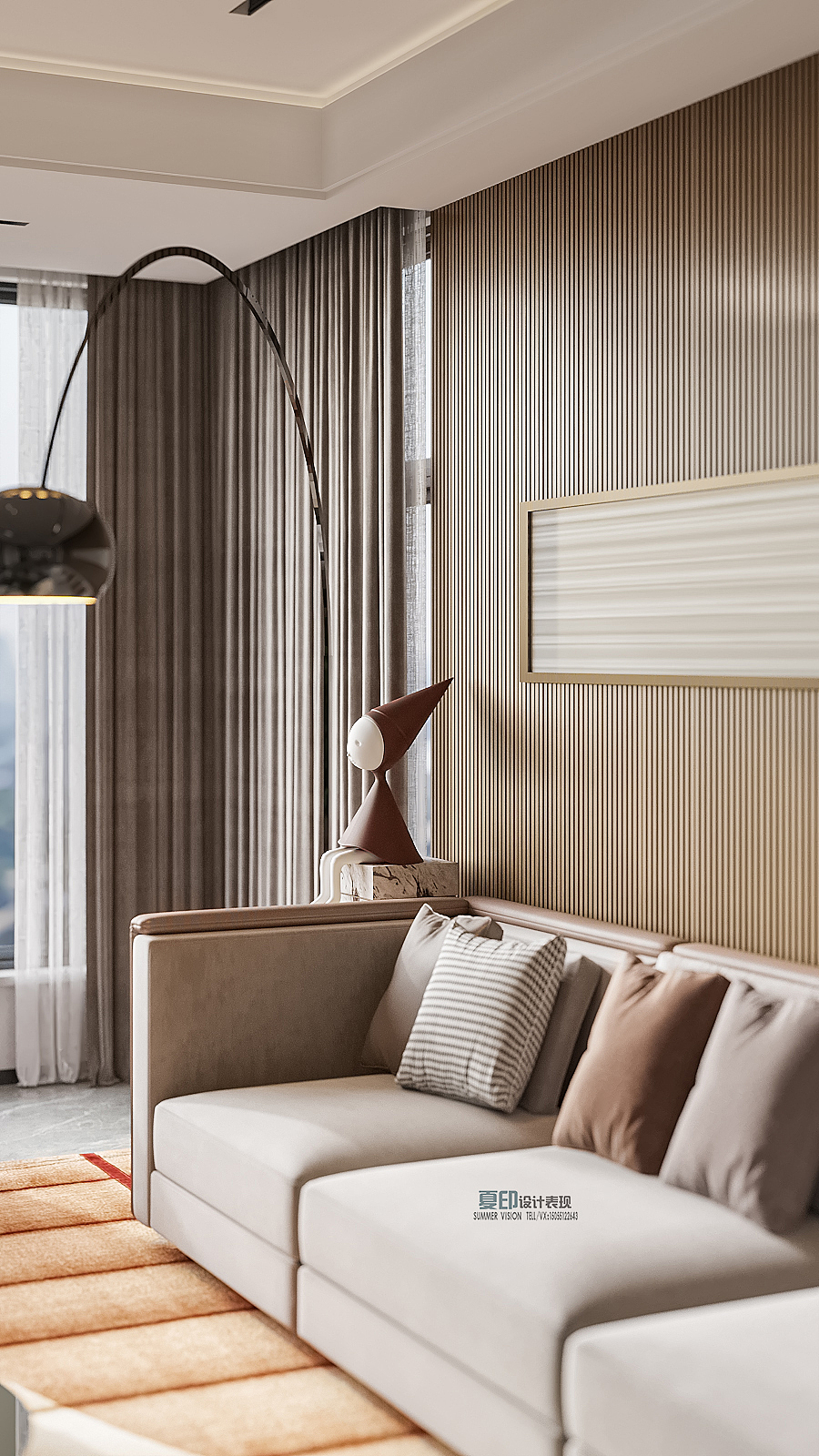 夏印设计表现//欧式客餐厅+新中式茶室