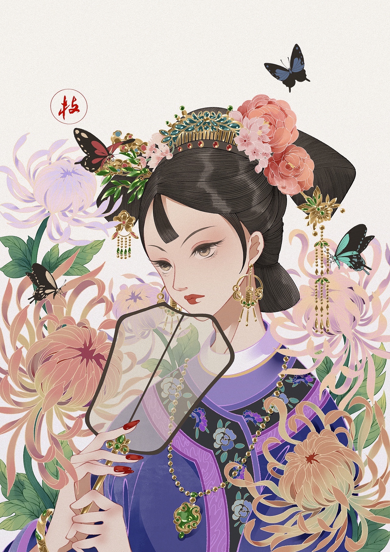 《菊花》（图ZMzQwMzE1MzUy） - 艺术插画 - 站酷设计师枝_枝原创素材 - 站酷ZCOOL