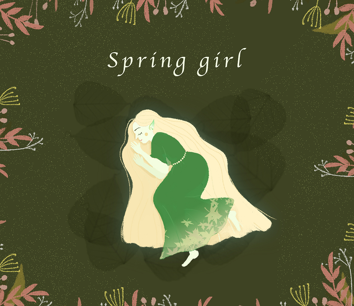 板绘插画春姑娘（图ZMTIxMzgxNDMy） - 创作习作 - 站酷设计师L简木原创素材 - 站酷ZCOOL