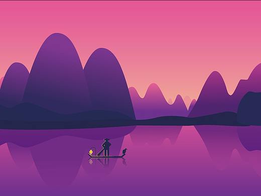 临摹-渐变场景（个人主页-ZMzQwMjA3NjQ=） - 创作习作 - 站酷设计师燕尾服猫原创素材 - 站酷ZCOOL