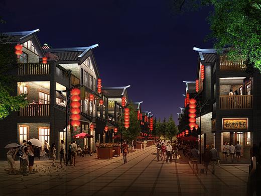 仿古商业街亮化设计