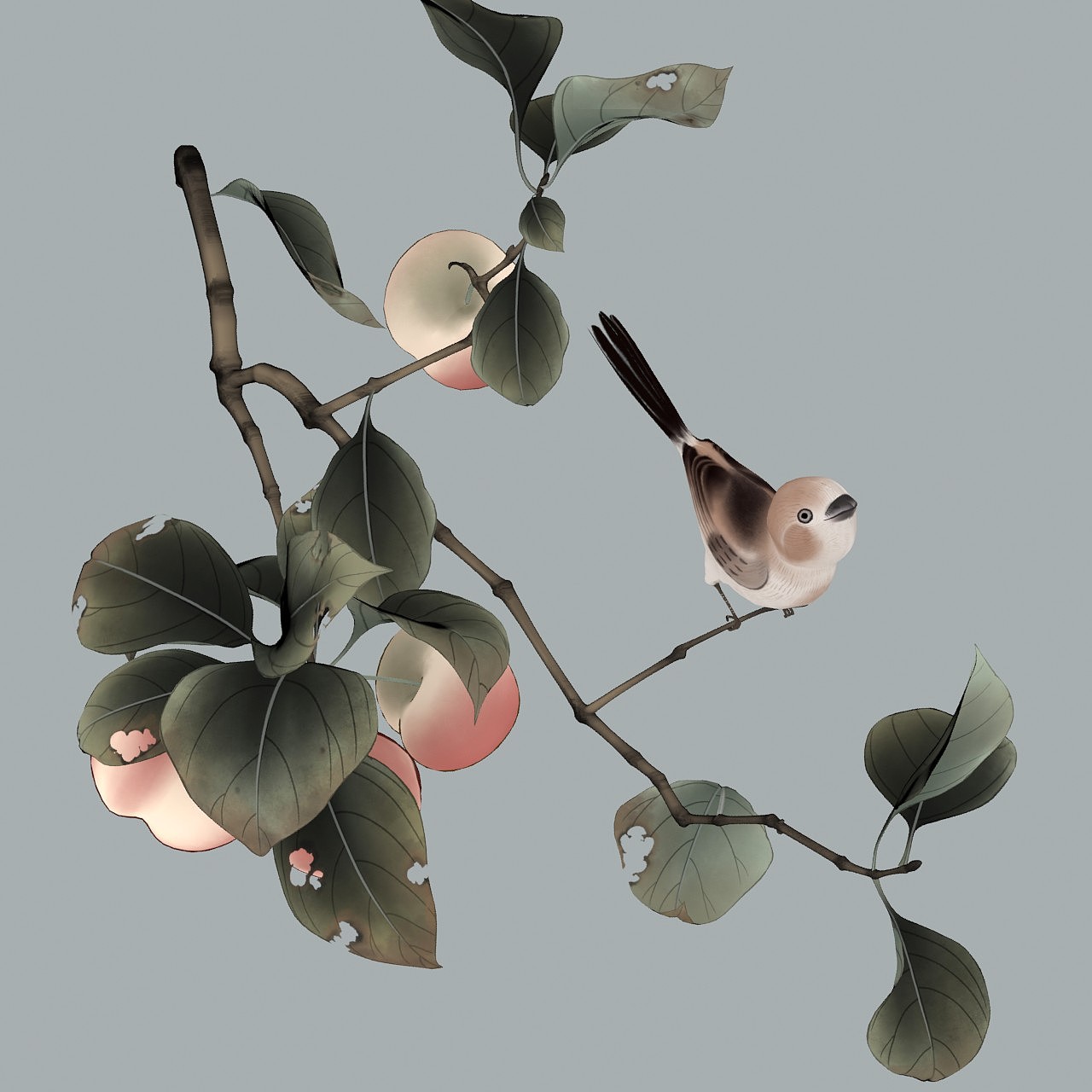 3d数字水墨动画-果熟来禽图|三维|动画/影视|中国风动画 - 原创作品