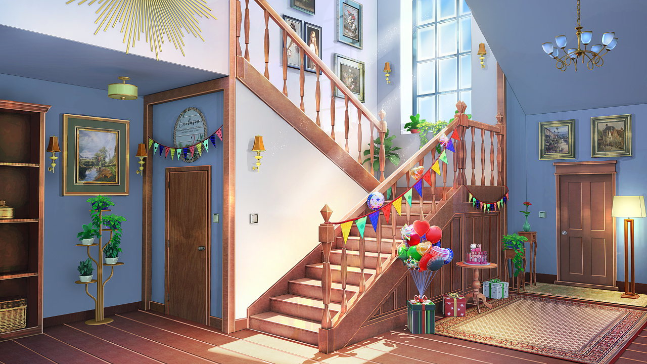 室内楼梯|插画|游戏原画|弓长又又ovo - 原创作品 - 站酷 (zcool)