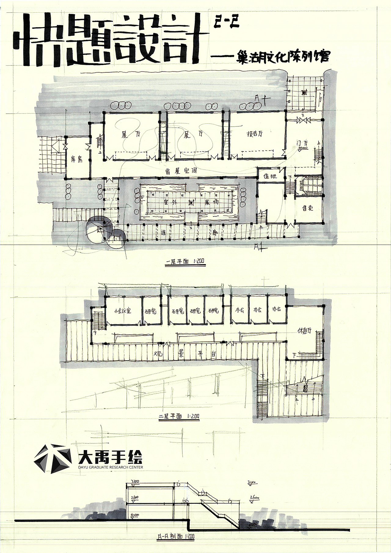 大禹手绘建筑快题优秀作品欣赏(合辑3)