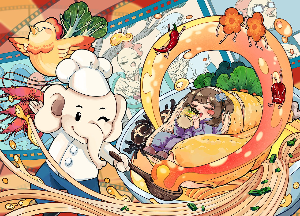 白象汤好喝-创意海报（图ZMzI0ODU4MTM2） - 海报 - 站酷设计师coin五毛原创素材 - 站酷ZCOOL