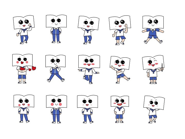 新東方深圳校服書人形象設(shè)計(jì)（圖ZMjA4MTA1Njky） - IP形象 - 站酷設(shè)計(jì)師Z50579123原創(chuàng)素材 - 站酷ZCOOL