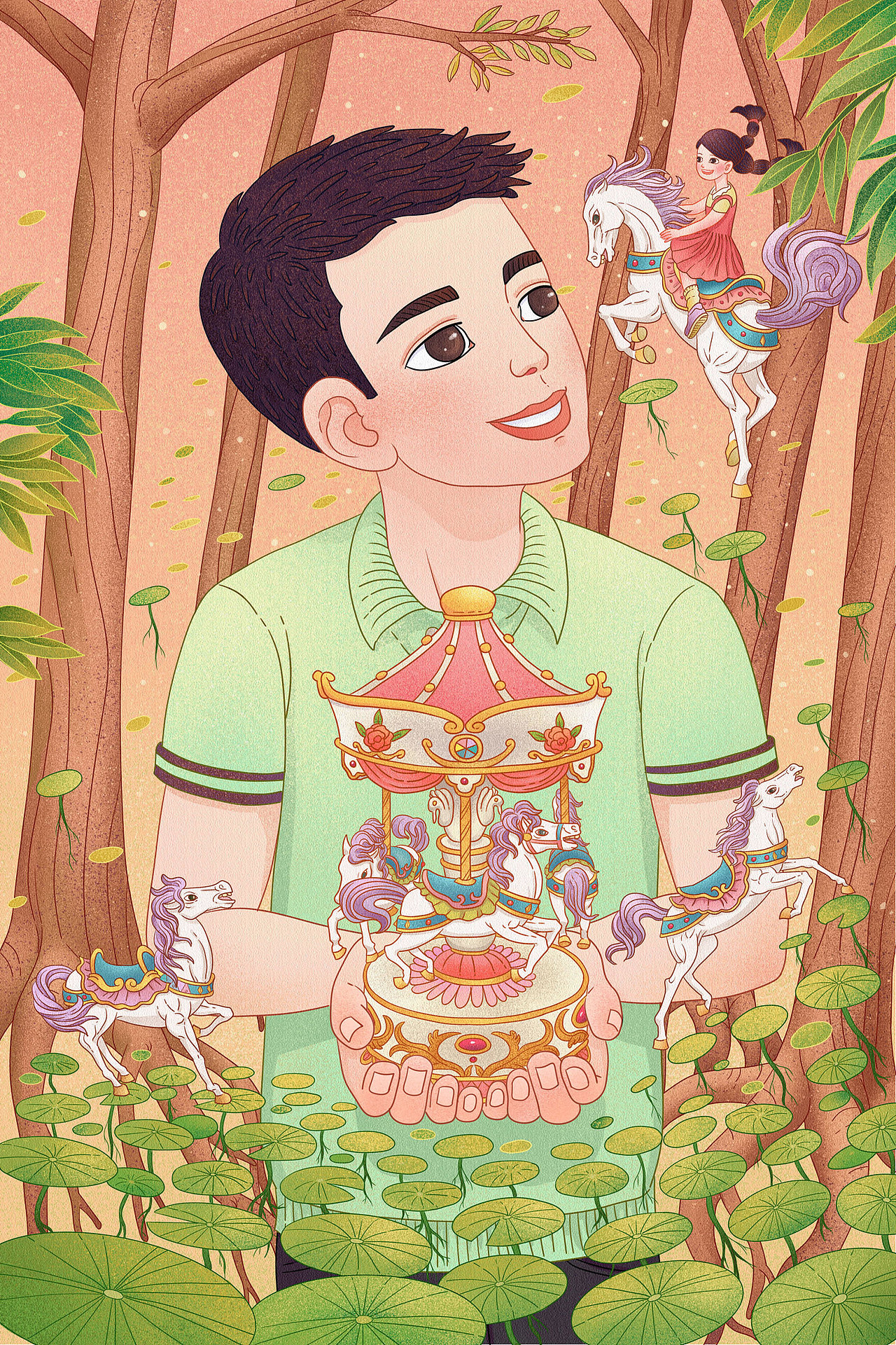 以梦为马，不负韶华（图ZMjU1NzQ0OTY4） - 商业插画 - 站酷设计师尤余斯原创素材 - 站酷ZCOOL