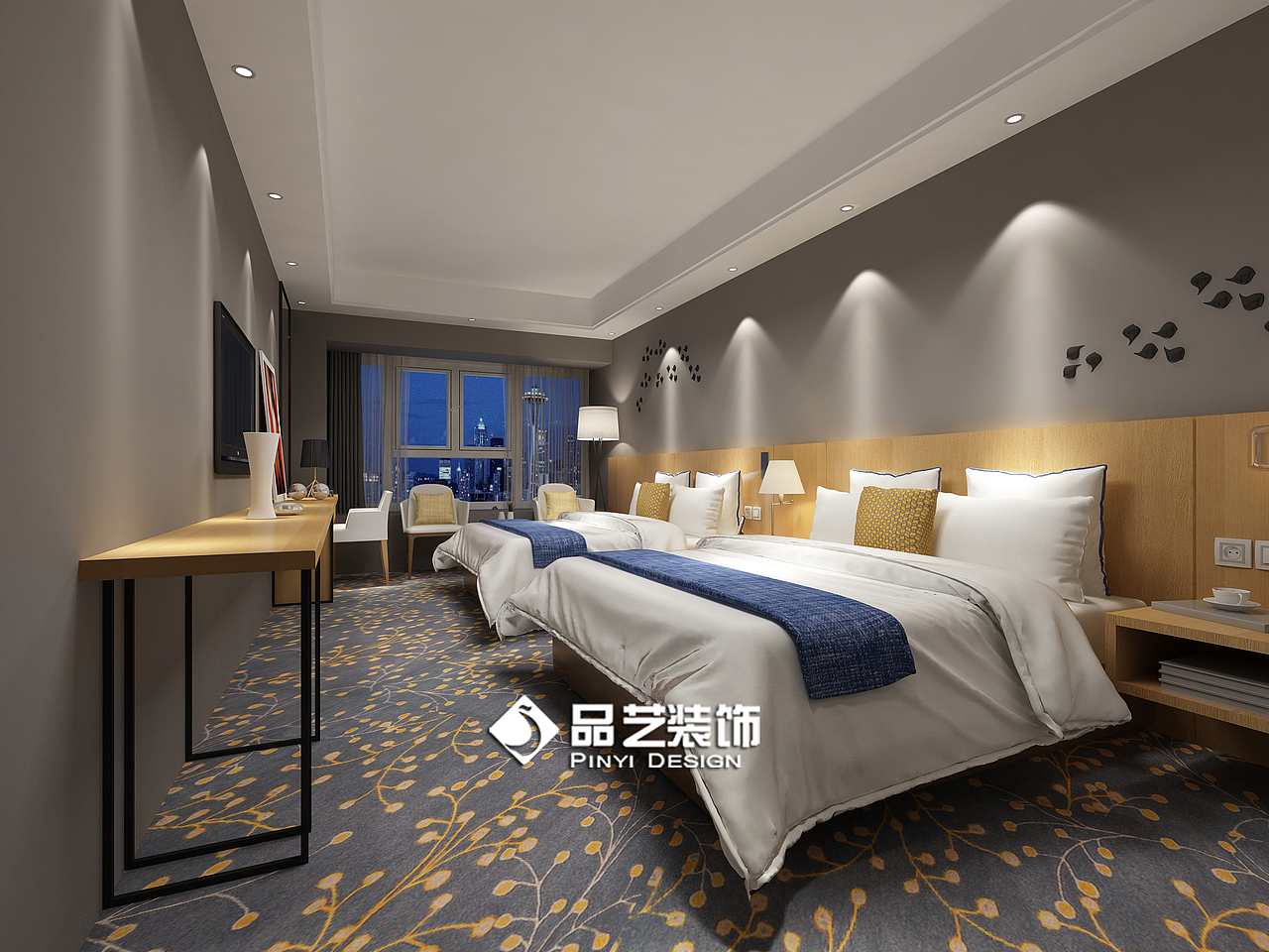 郑州10IN时尚精品主题艺术酒店装修设计效果图方案