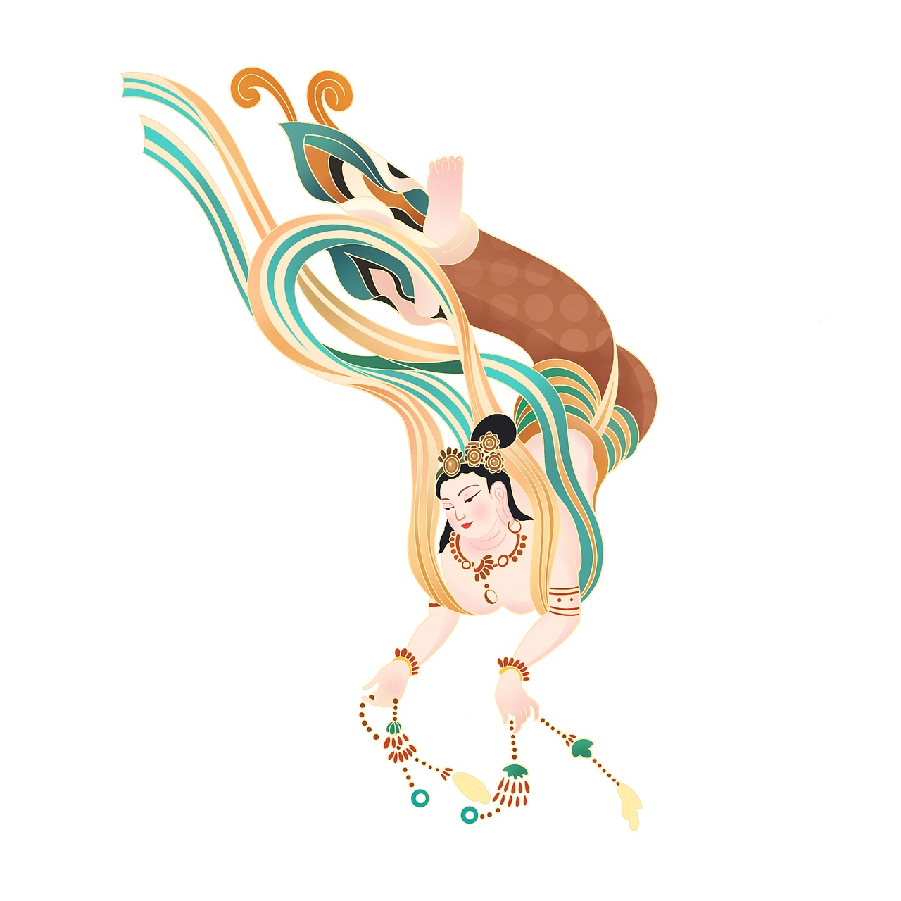 敦煌国潮风系列插画