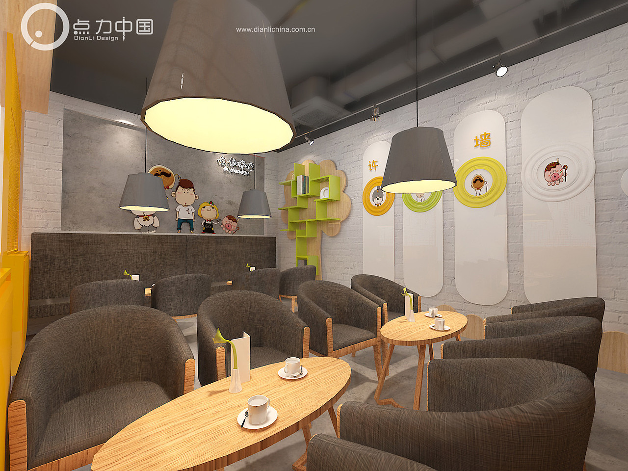 奶茶店效果图、水吧效果图（图ZMTU4ODE2NzU2） - 建筑/空间 - 站酷设计师点力中国原创素材 - 站酷ZCOOL