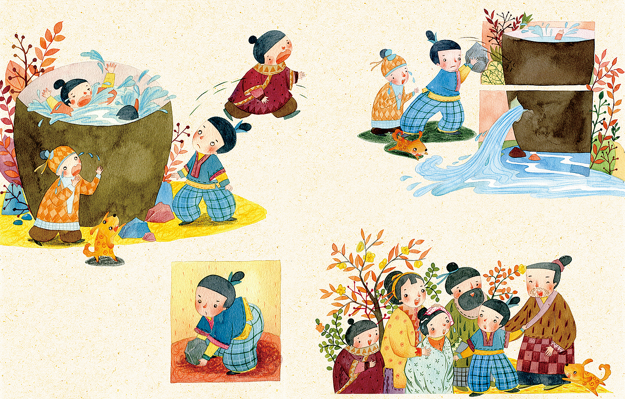 这也算是新年总结么,14年给《妈妈娃娃》杂志画的一年的国学堂栏目的插图。