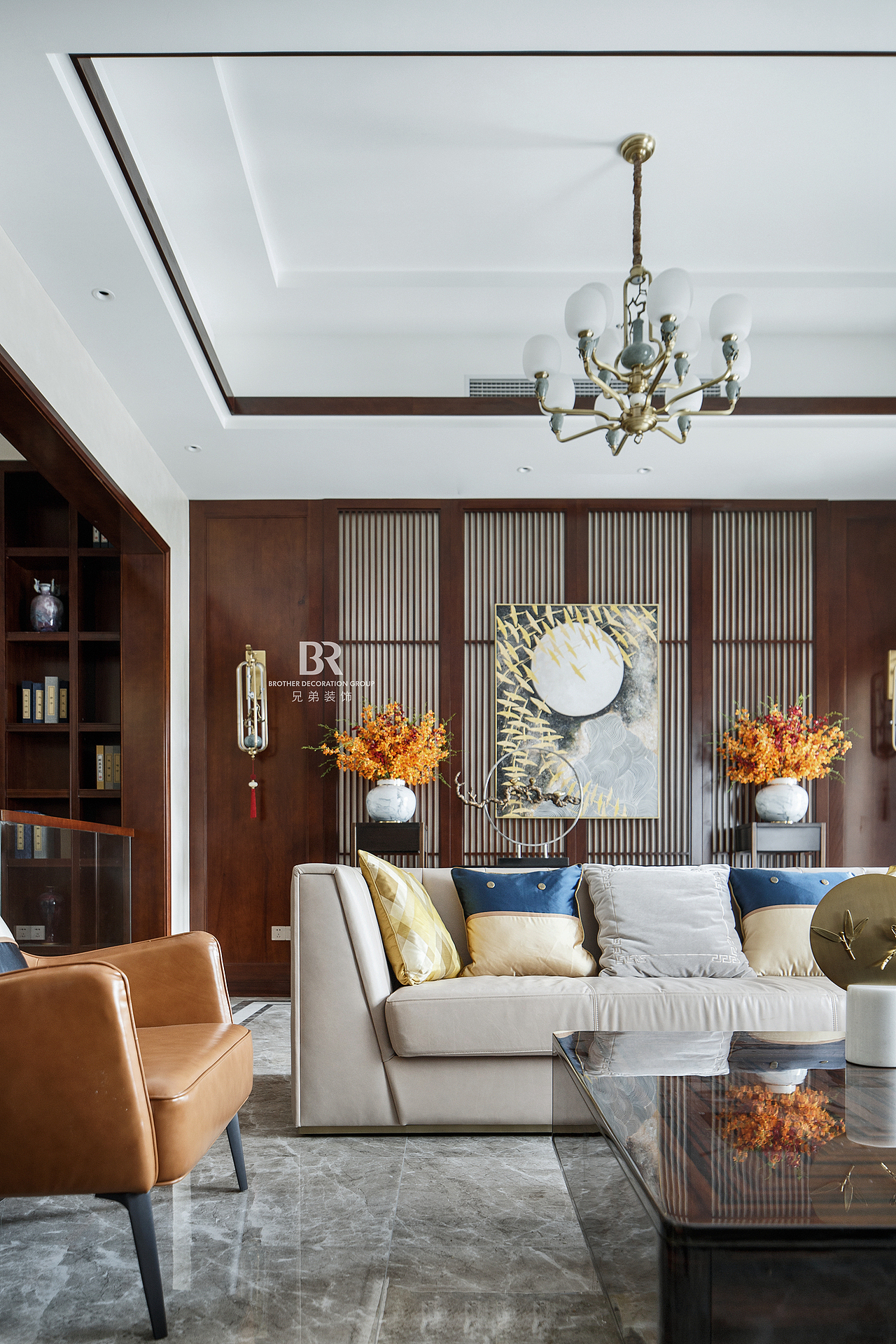 重庆紫檀庄园装修设计案例,,新中式风格,兄弟装饰