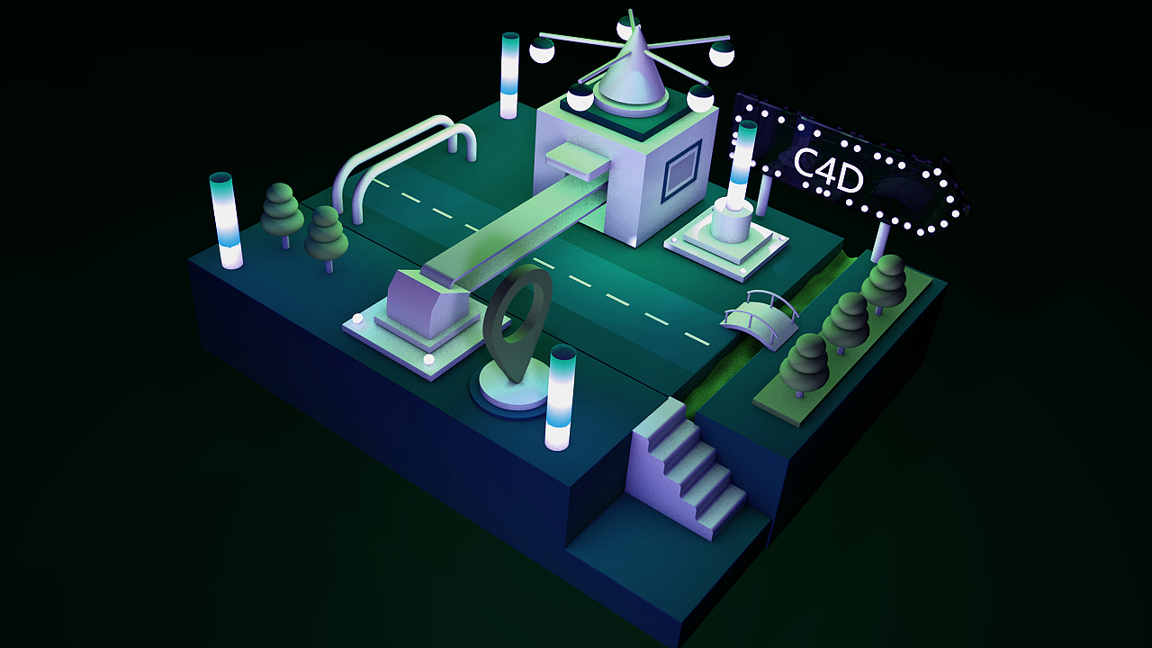 C4D练习（图ZMTQ0MzEzOTMy） - 建筑/空间 - 站酷设计师简优原创素材 - 站酷ZCOOL