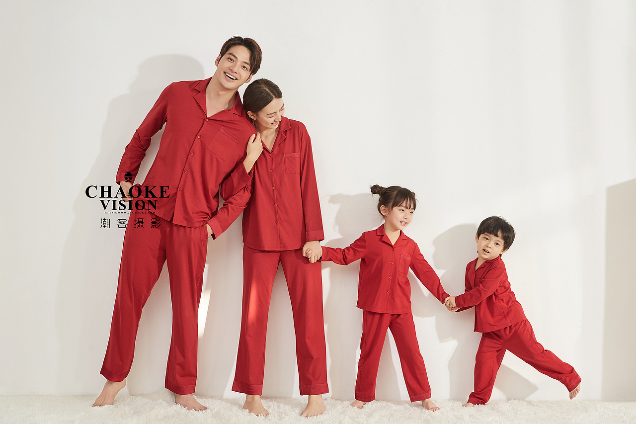 红红火火过大年松山棉家居服定制拍摄