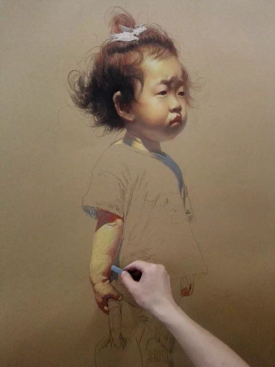 色粉笔-儿童素描头像系列二（图ZNjU5Mzc3NjA=） - 绘画 - 站酷设计师北京京美视觉3D画原创素材 - 站酷ZCOOL