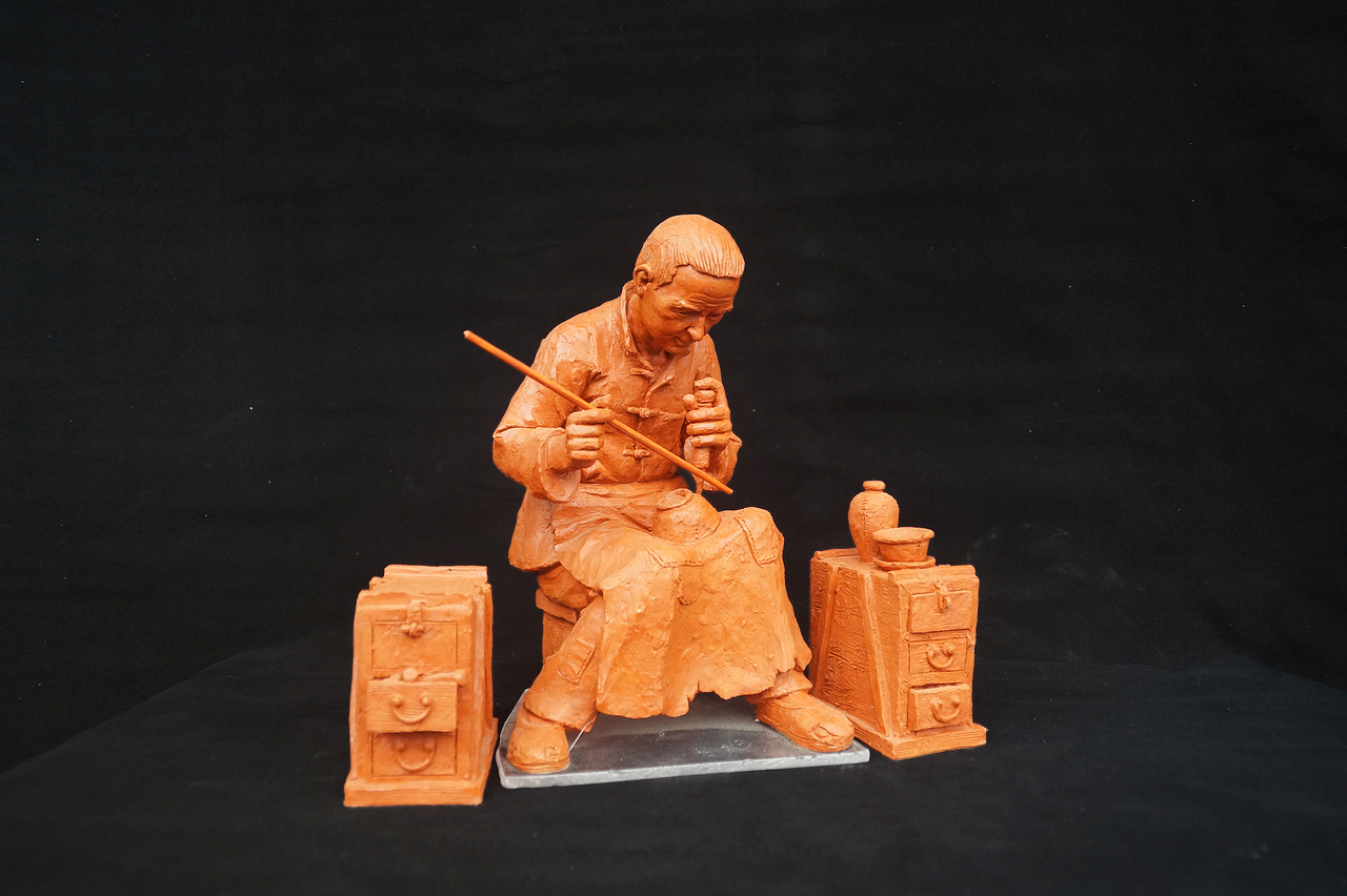 湖北黄陂非遗泥塑_武汉九色鹿雕塑-站酷zcool