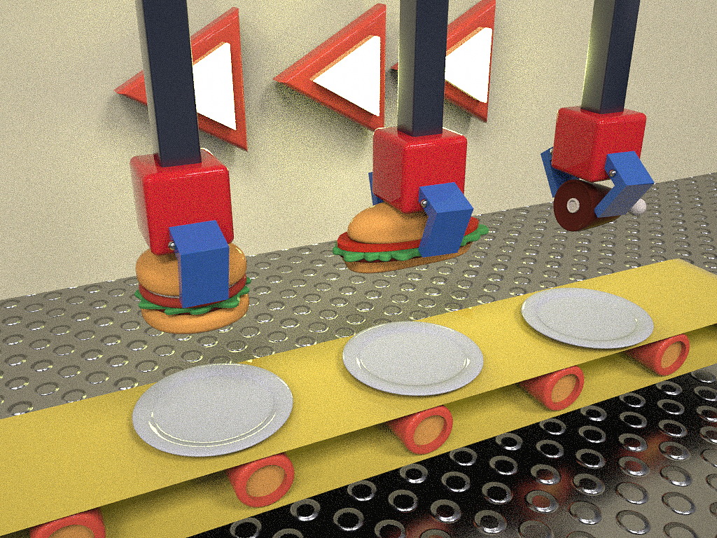 汉堡包制作工厂C4D动画练习