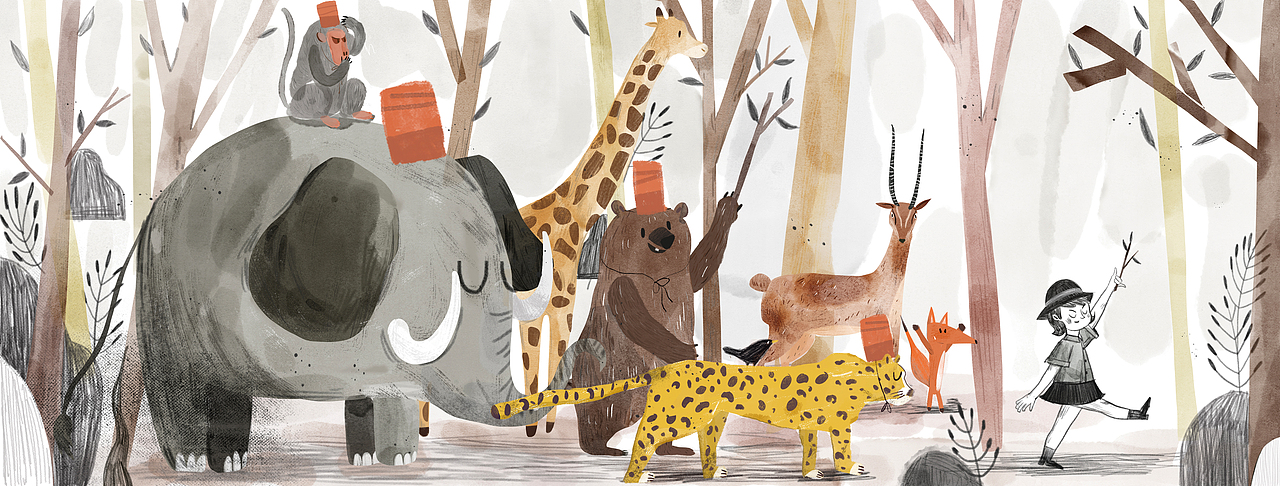 森林里的动物聚会