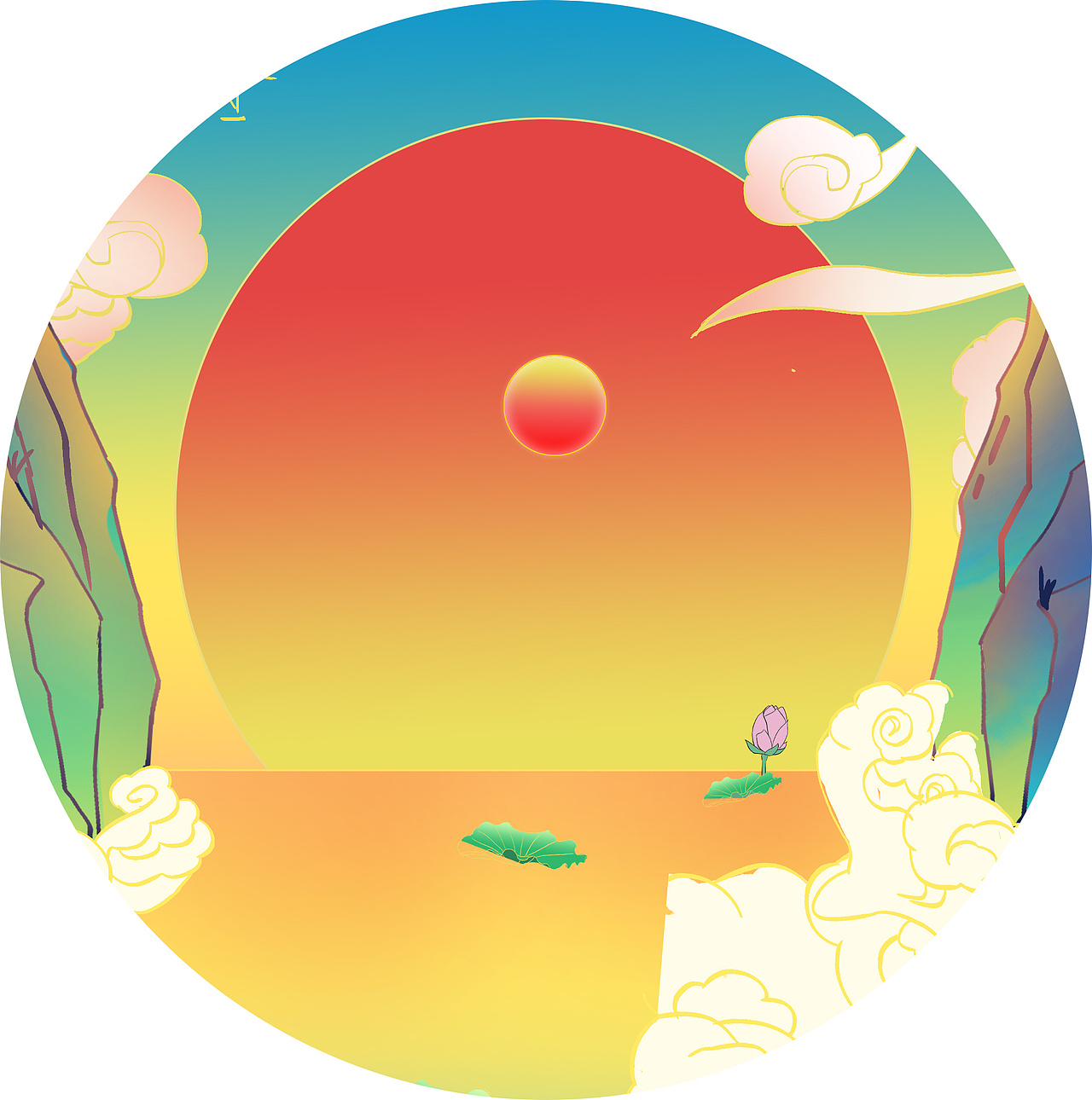 二鱼戏珠（图ZMjYxNjE4Mjg4） - 商业插画 - 站酷设计师插画师李胖胖原创素材 - 站酷ZCOOL