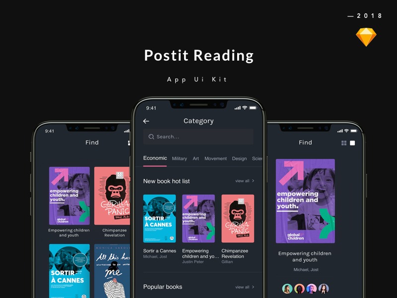 POSTIT READING App UI Kit