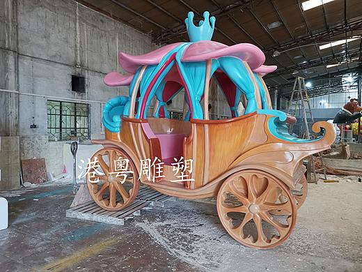 万圣节圣诞节玻璃钢南瓜马车造型雕塑商场活动节日摆件