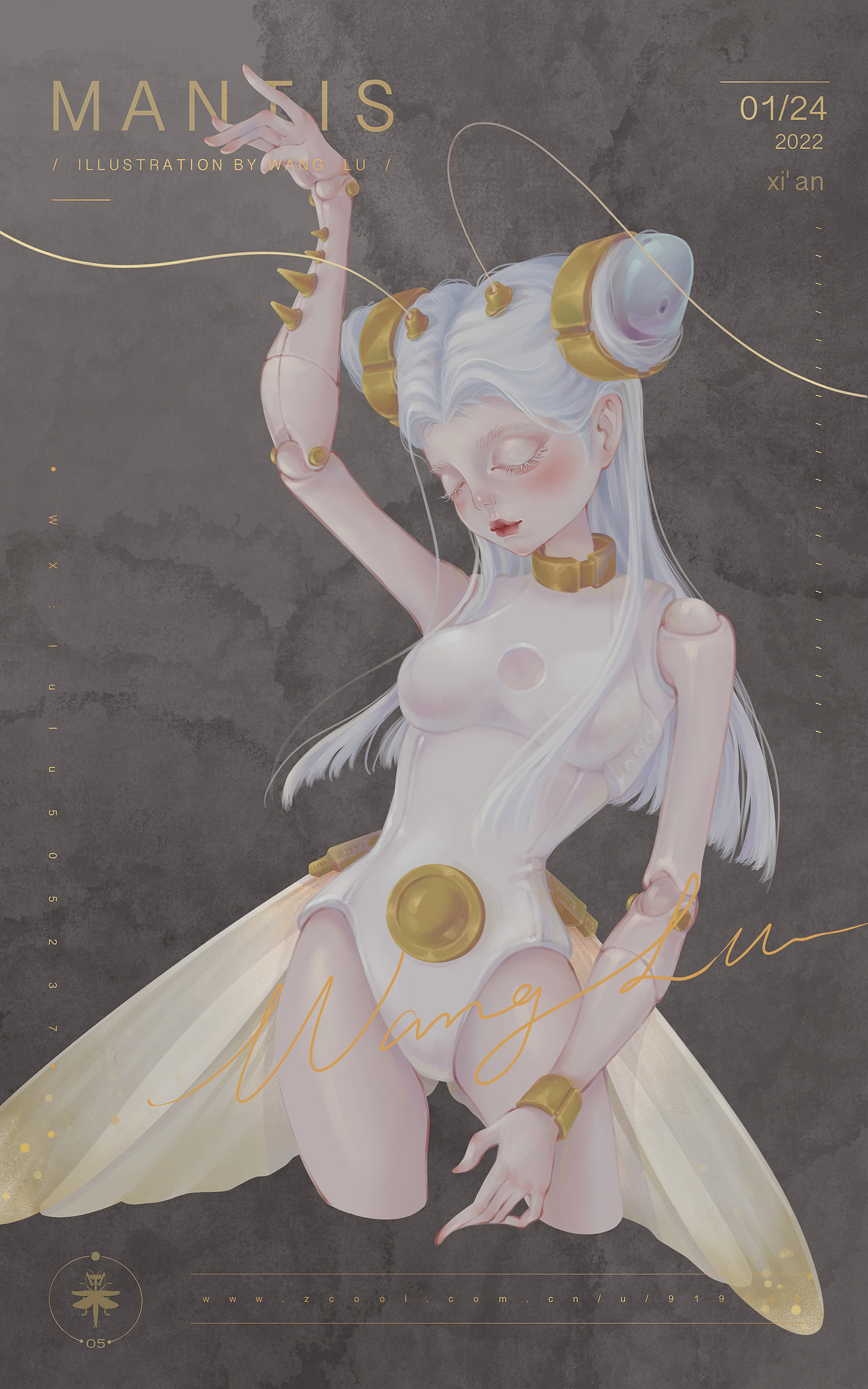 原创插画——昆虫女孩系列（图ZMjg4NTI3NTUy） - 商业插画 - 站酷设计师xixiluyu原创素材 - 站酷ZCOOL