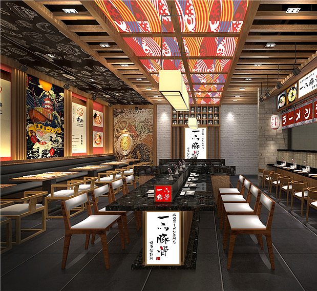 成都面馆设计公司成都豚骨日式拉面成都面馆设计