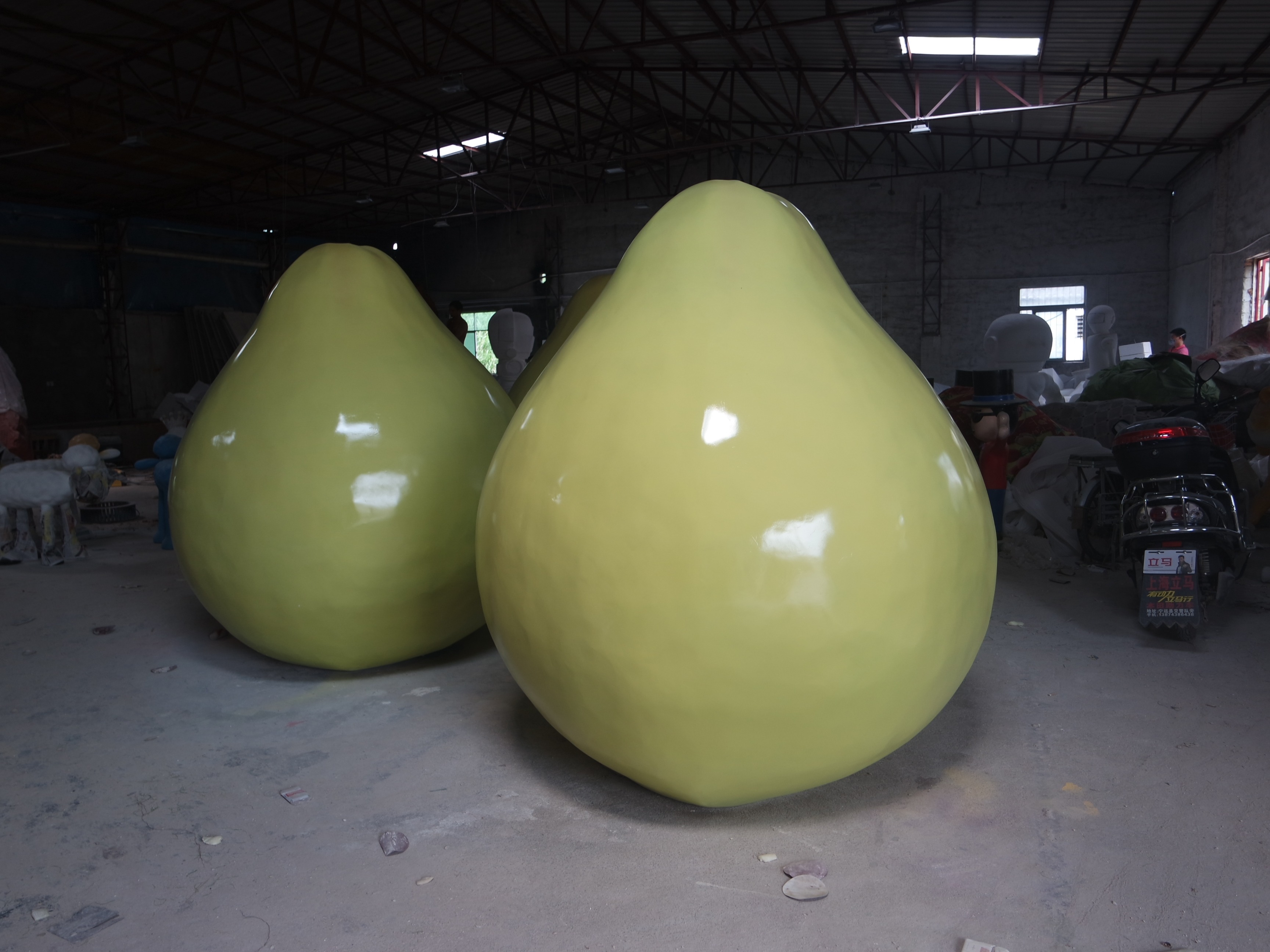 大型定制玻璃钢仿真水果柚子雕塑户外园林美陈道具摆件_满天下艺术