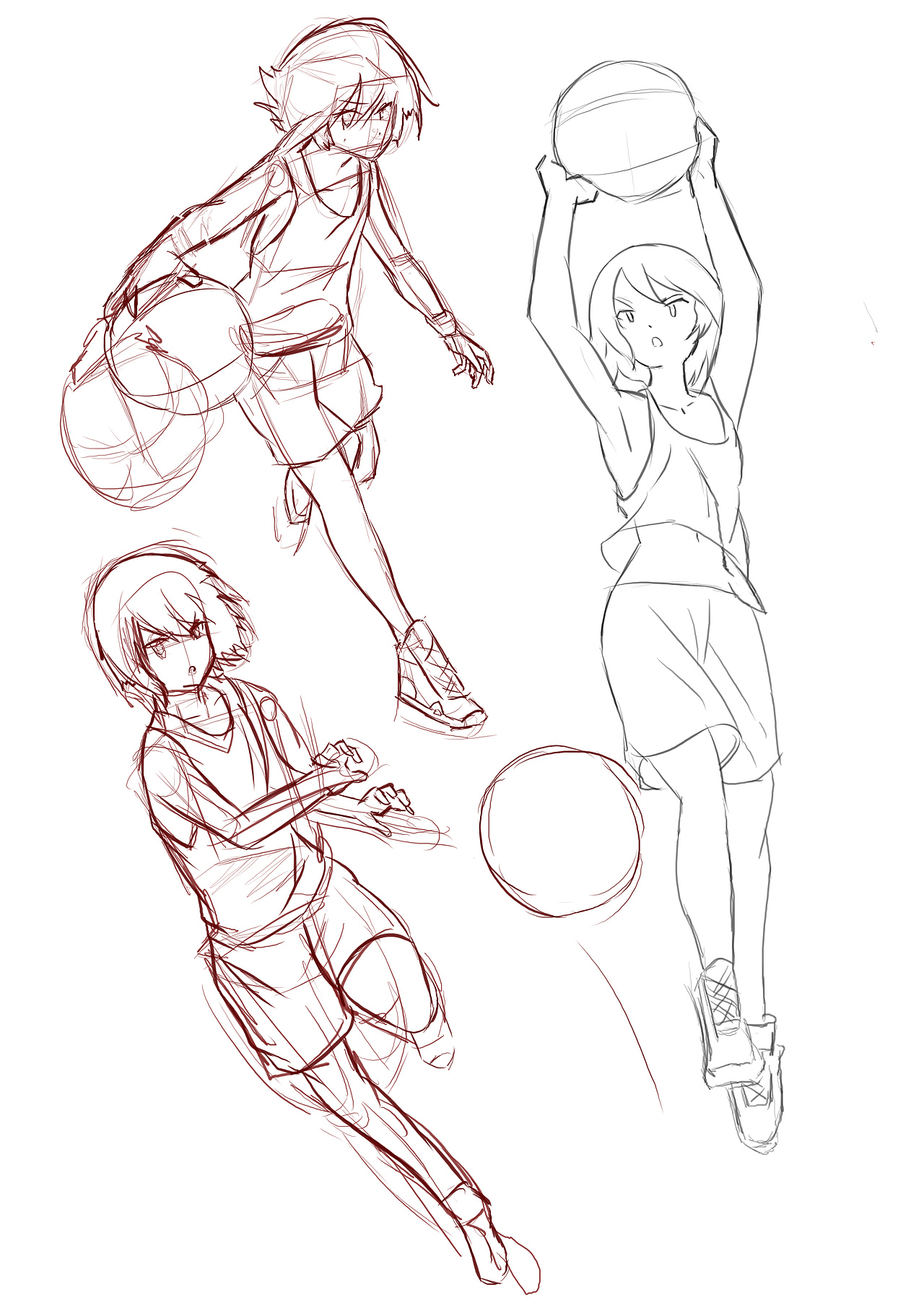 篮球女孩|插画|游戏原画|叫我小乔就好了_原创作品-站酷zcool