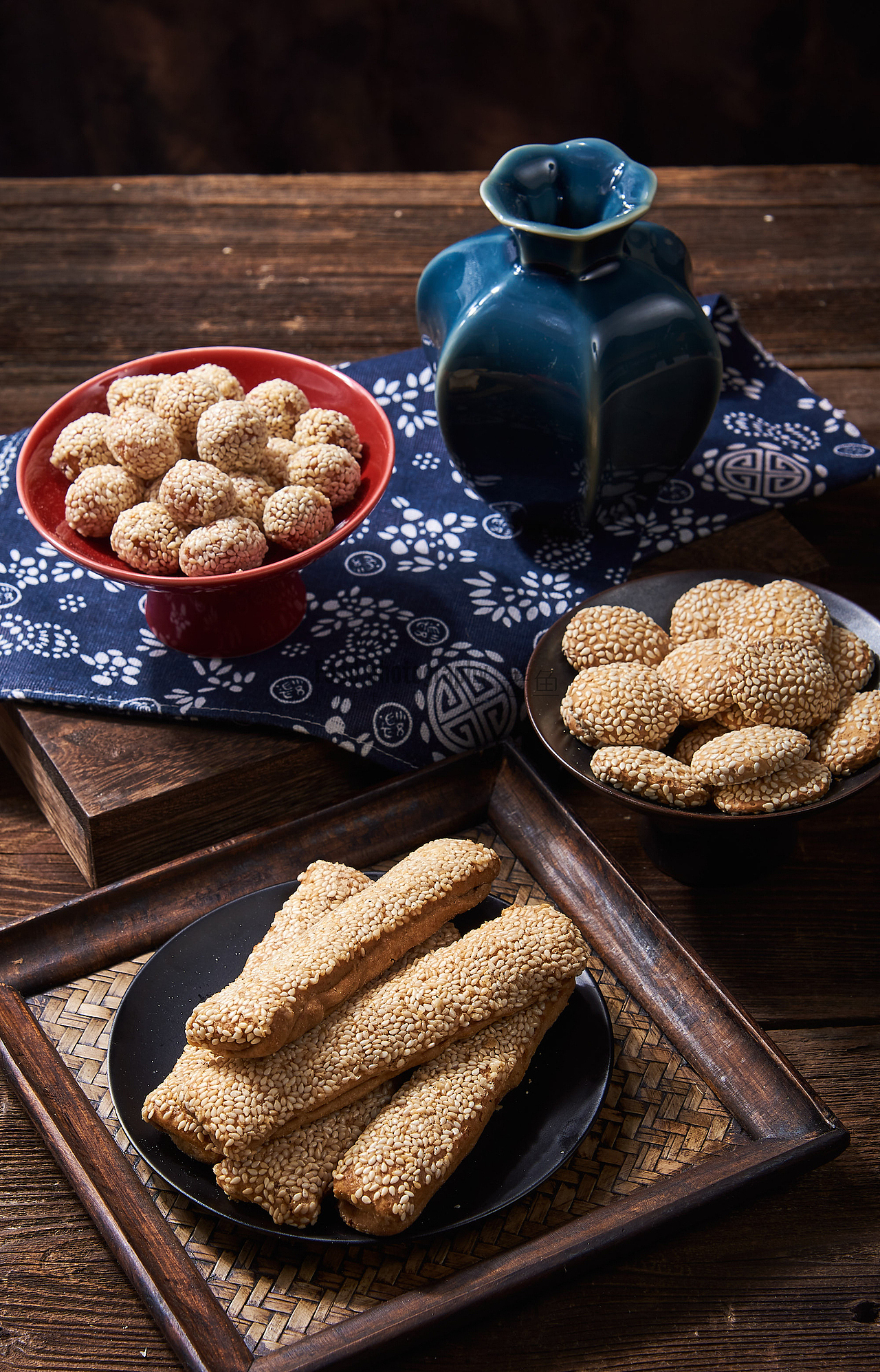 中国风复古淘宝电商拍摄|特产茶点点心|老鱼美食摄影