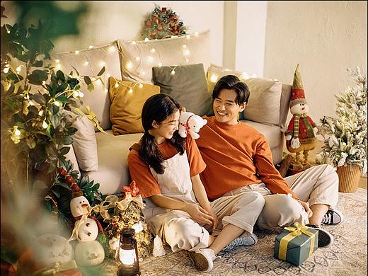 OMG！！圣诞风婚纱照，太可爱太好看了吧