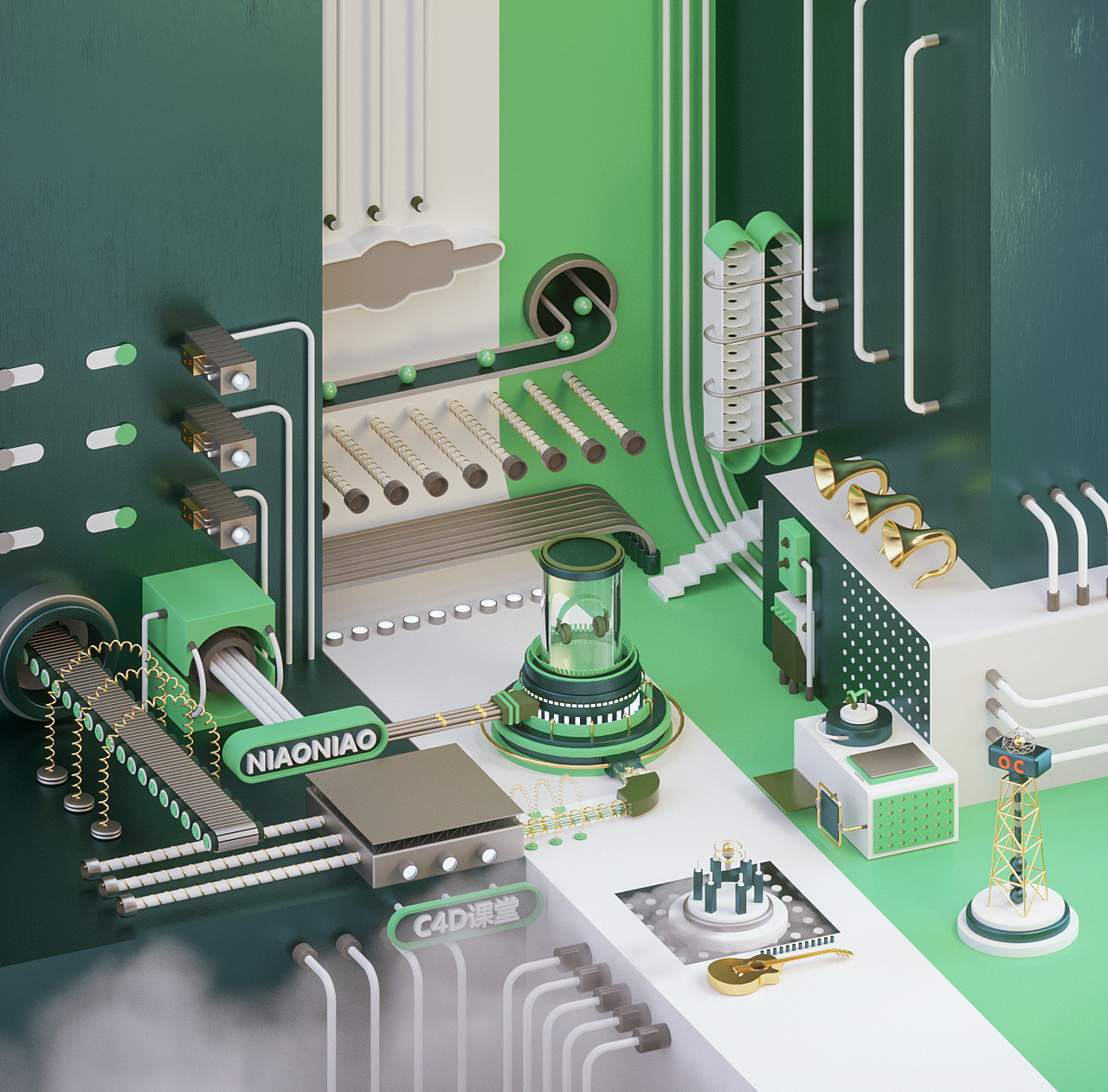 OC第三期学员作品——NiaoNiao的C4D课堂(下)