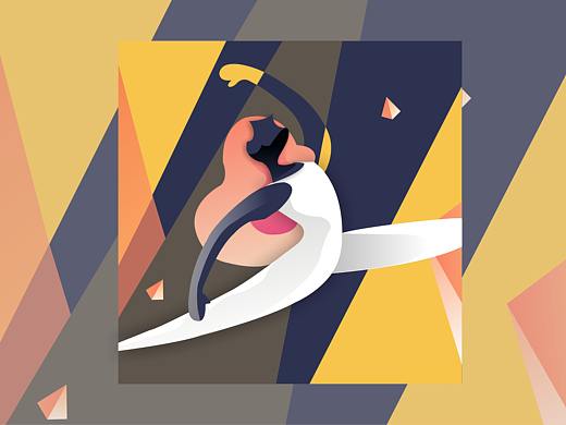 运动小插画设计