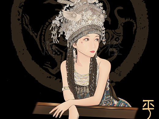 甲辰龙年·邂逅提灯少女·苗族姑娘