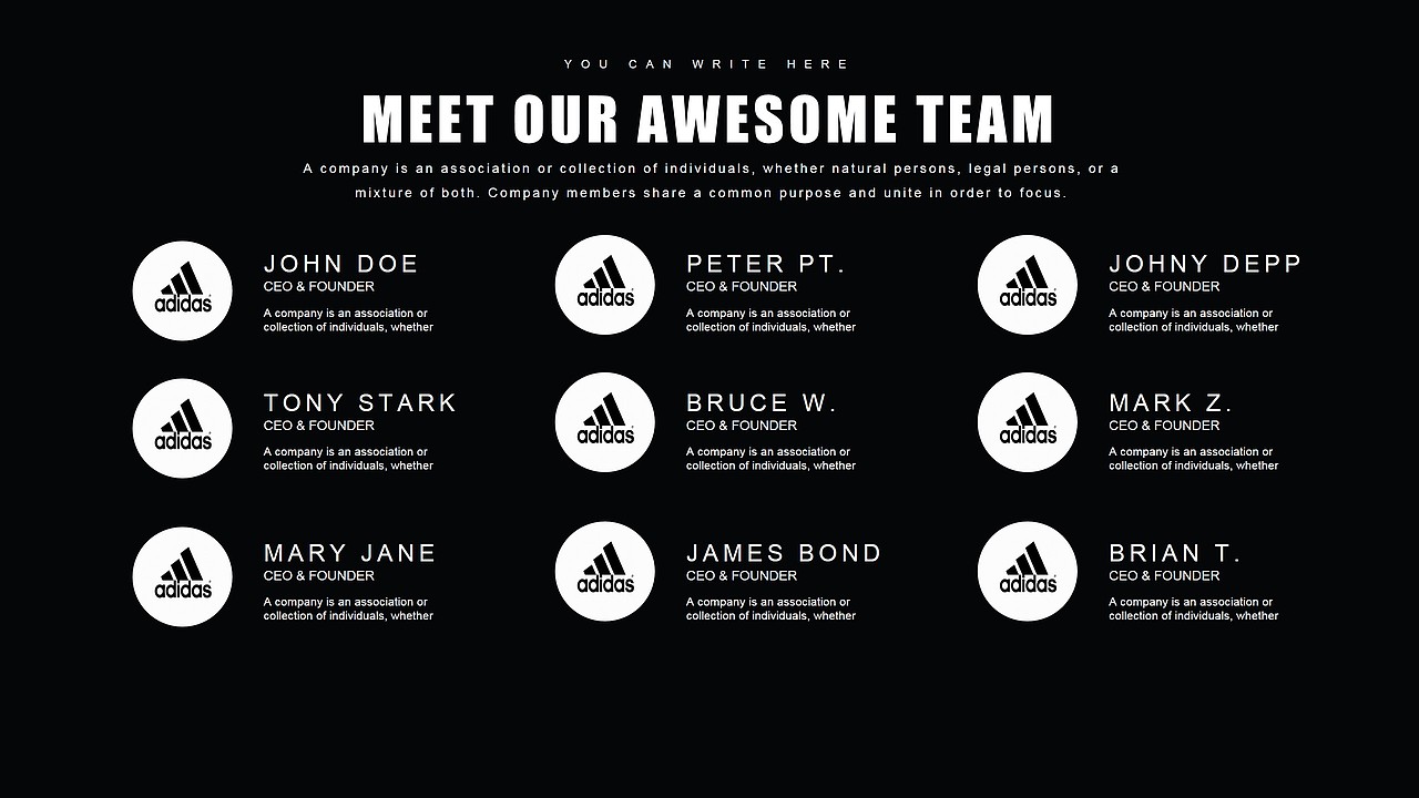 adidas阿迪达斯时尚运动品牌营销策划PPT模板（图ZNzgzNDAzMjA=） - PPT/Keynote - 站酷设计师MASEFAT工作室原创素材 - 站酷ZCOOL