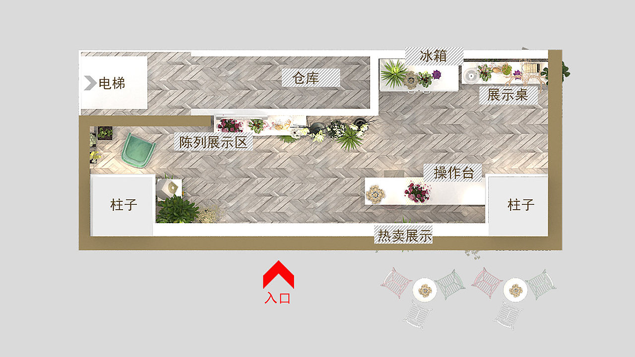 花店展位（图ZMTc5NDE3MzMy） - 其他三维 - 站酷设计师设计狮Ming原创素材 - 站酷ZCOOL
