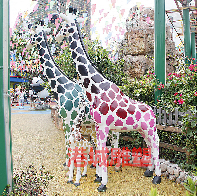 游乐场动物定制咨询玻璃钢彩绘长颈鹿雕塑批发价格厂家（图ZMjU1MDQwMTY4） - 雕塑 - 站酷设计师港城雕塑厂家原创素材 - 站酷ZCOOL